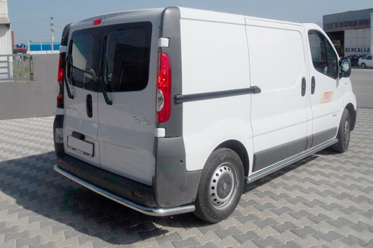 Rear bumper guard with corners (stainless steel) for Renault Trafic 2001–2015 - image 1