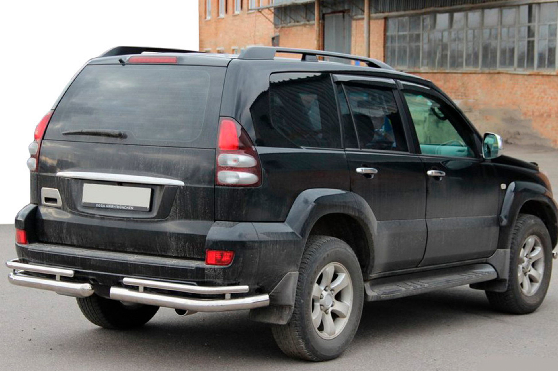 Rear double corner bars AK003-1 (2 pcs, stainless steel) for Toyota Land Cruiser Prado 120 2002-2009 - image 3