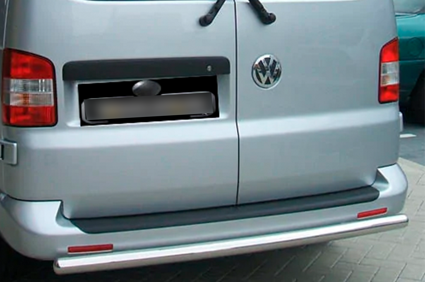 Rear bar (1 pc, stainless steel) for Volkswagen Caddy 2004-2010 - image 1