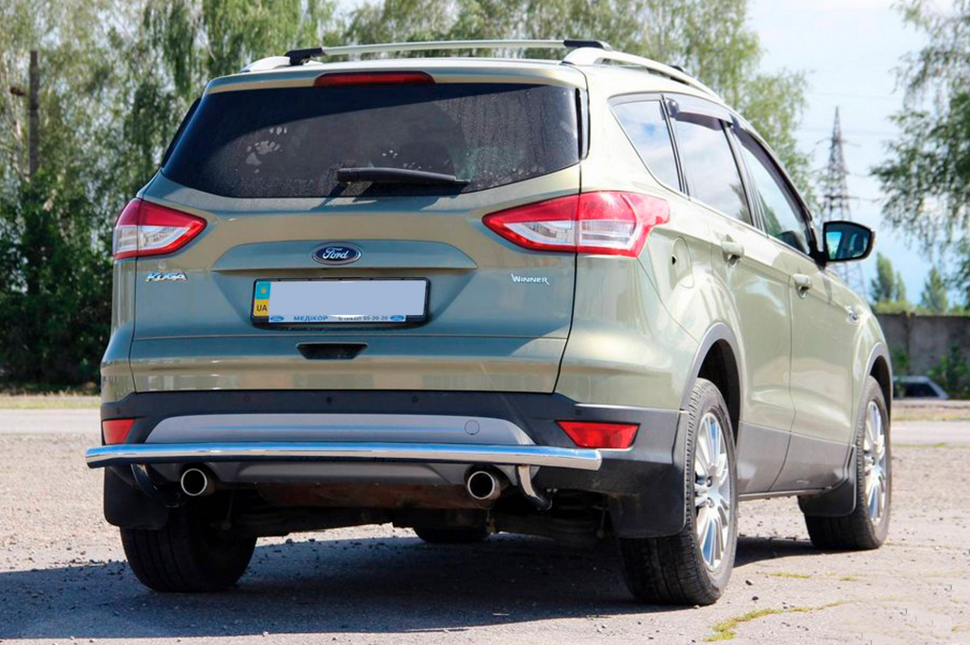 Rear Bar AK002 (Stainless Steel) for Ford Kuga/Escape 2013-2019 - image 1