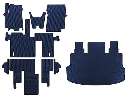 EVA floor mats (full interior, 1+1.5/9-seater, Blue) for Hyundai Staria - image 1