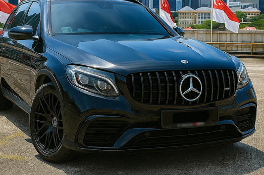 Front Grille GT Panamericana Black (for 2015-2019) for Mercedes GLC coupe C253 2016-2023 - image 1