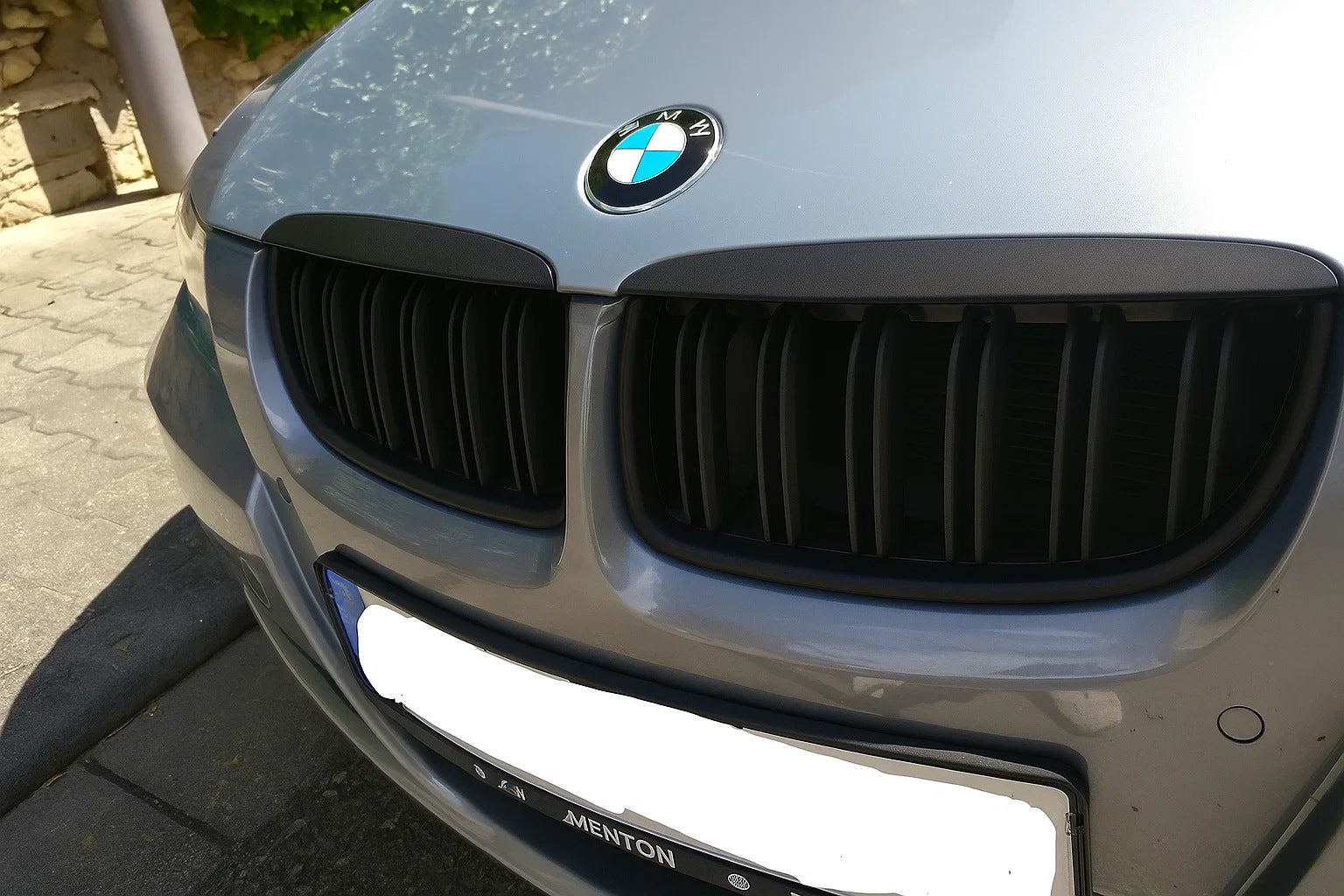 Kidney Grilles M-Look (for E-90/91 2005-2008, Matte Black) for BMW 3 Series E90/E91 2005-2011 - image 1