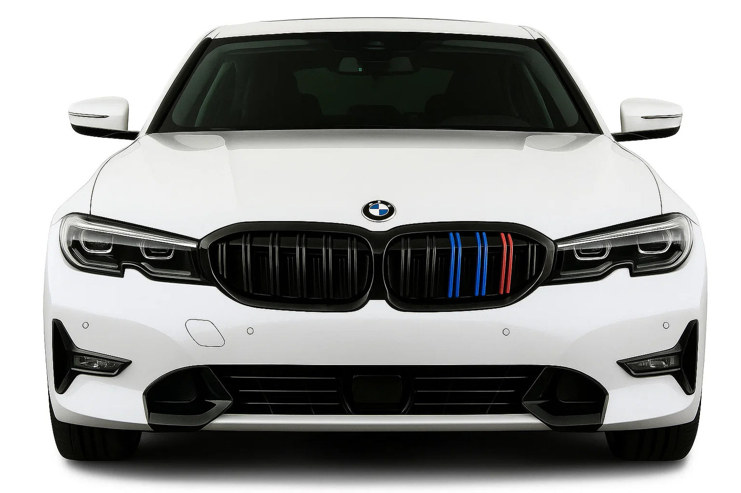 M-Look V2 Kidney Grilles (2018-2022, M-Color with Black Trim) for BMW 3 Series G20/G21 2018- - image 1