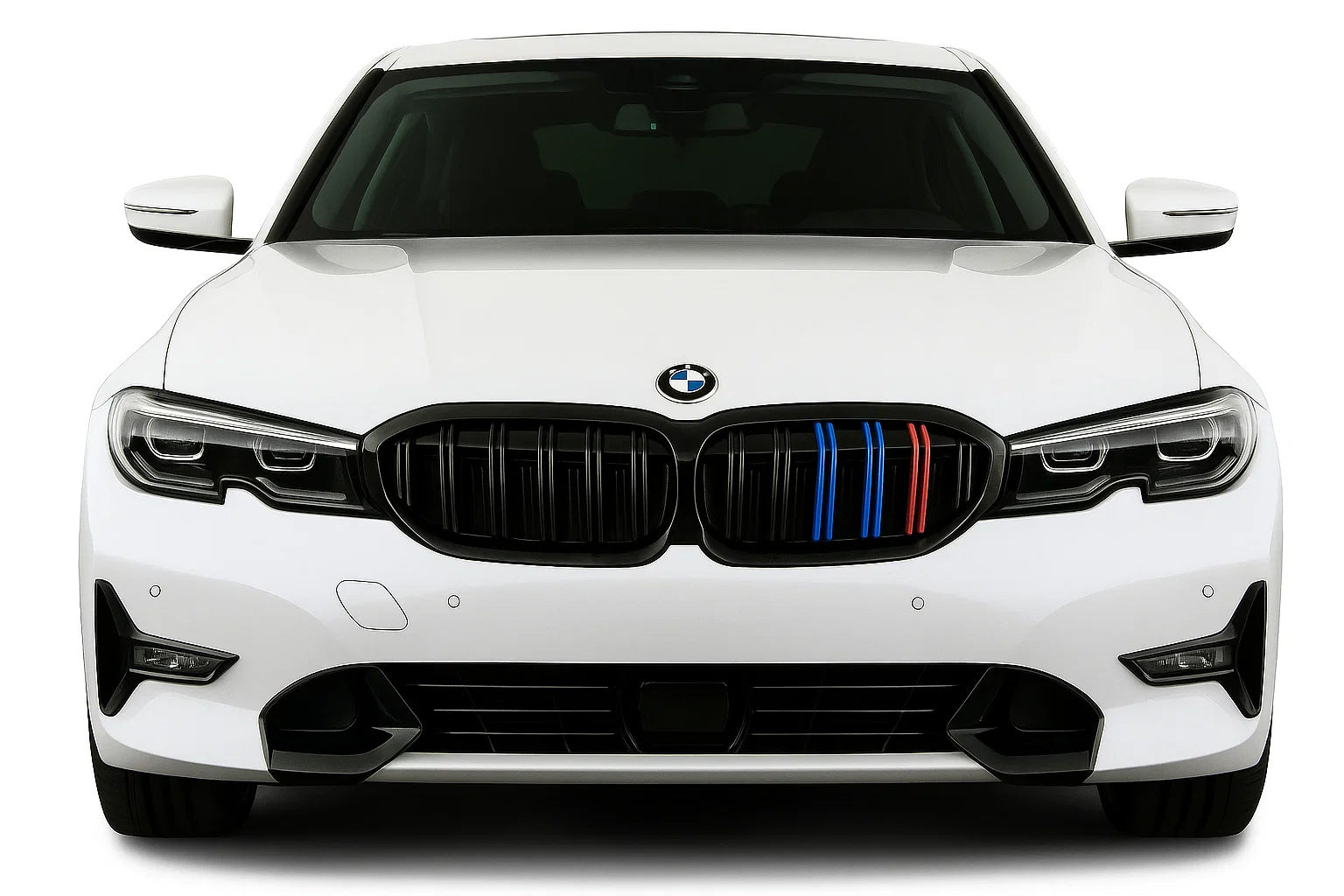 M-Look V2 Kidney Grilles (2018-2022, M-Color with Black Trim) for BMW 3 Series G20/G21 2018- - image 1