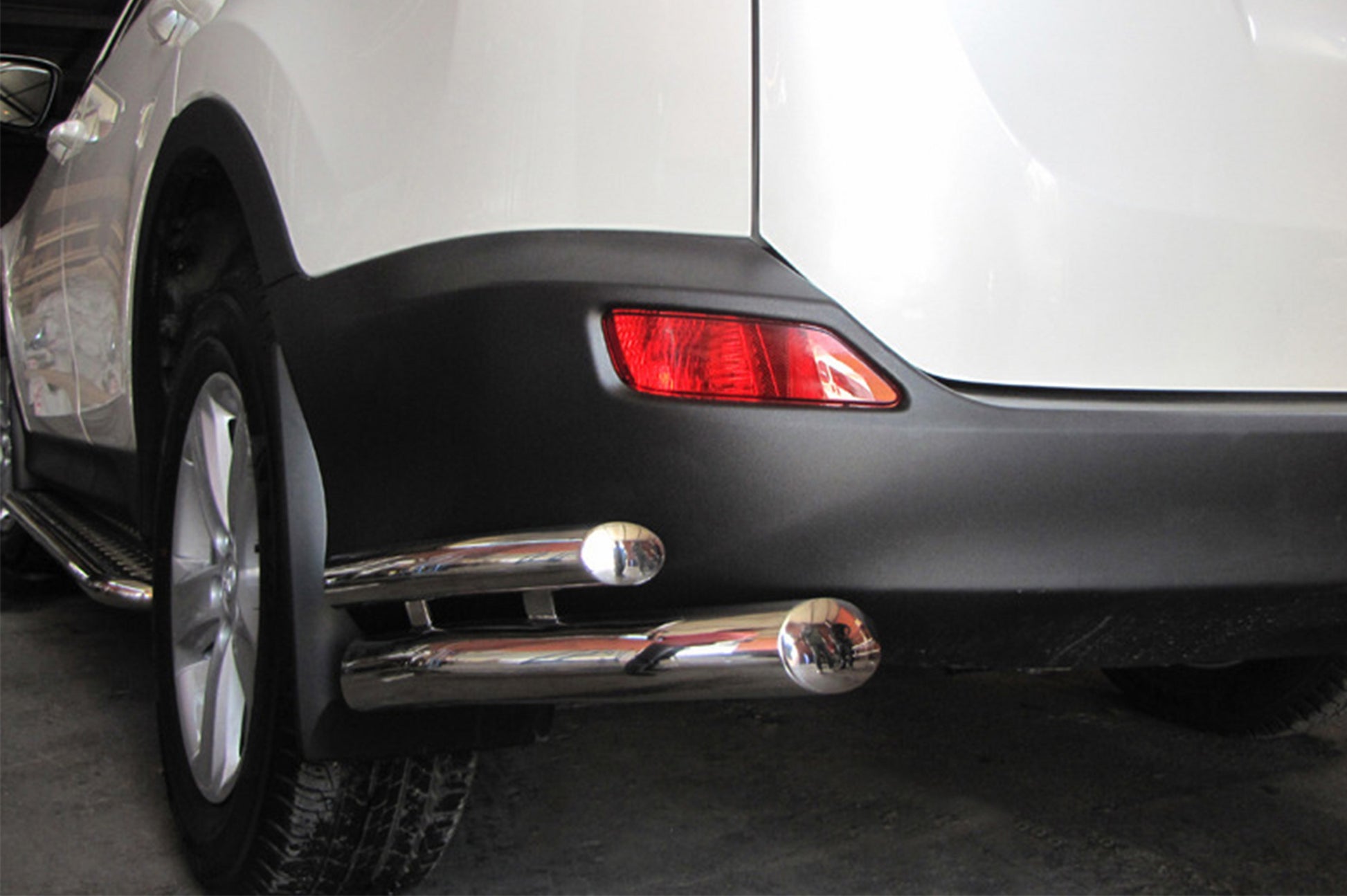 Rear Corner Bars AK003-double (stainless steel) for Toyota Rav 4 2013-2018 - image 1