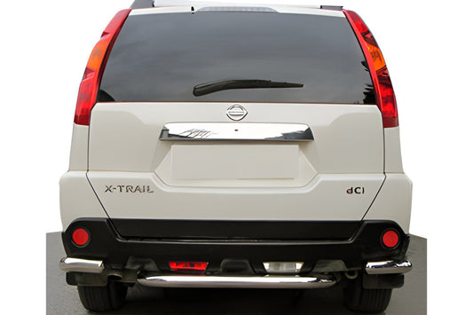 Rear corner bars with center section AK0073 (2 pcs, stainless steel) for Nissan X-trail T31 2007-2014 - image 1