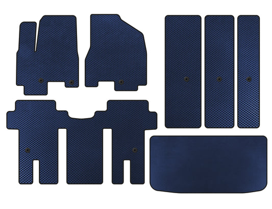 EVA Floor Mats (Full Set, Blue) for Kia Carnival 2014-2020 - image 1