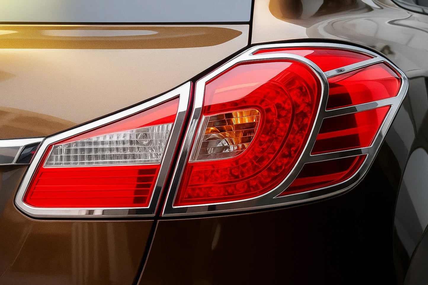 Chrome Tail Light Covers Libao (2 pcs, plastic) for Chery Tiggo 5 2013- - image 1