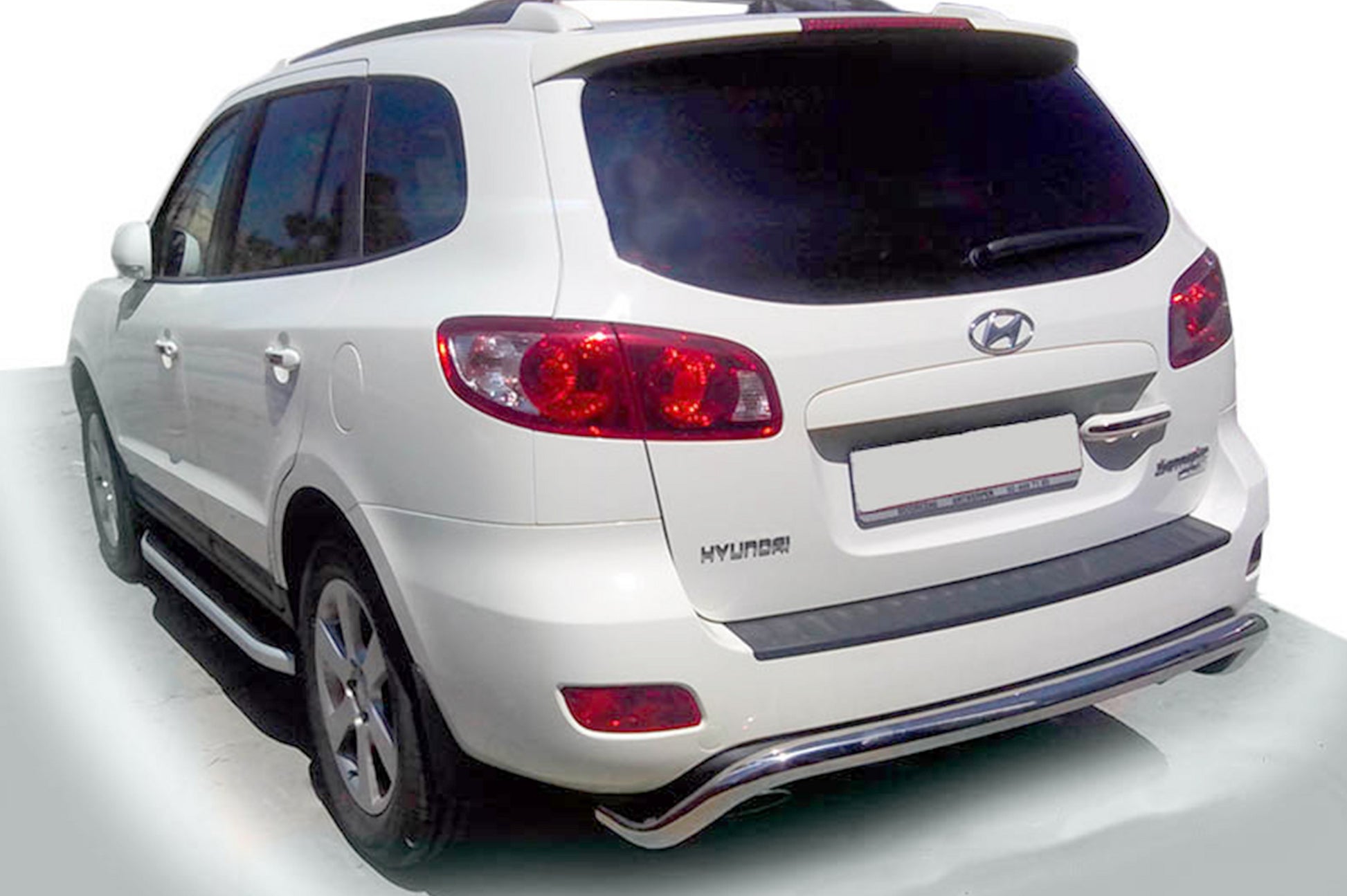 Rear Bar AK007 (Stainless Steel) for Hyundai Santa Fe 2 2006-2012 - image 1