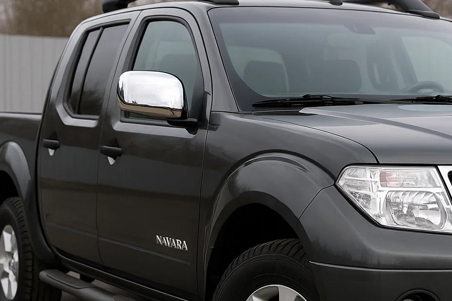 Mirror Covers (2 pcs, Stainless Steel) for Nissan Navara 2006-2015 - image 1