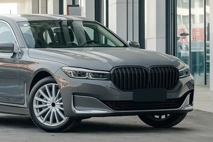 Kidney Grilles 1 Bar (2019-2022, Matte Black) for BMW 7 Series G11/G12 2015-2022 - image 1
