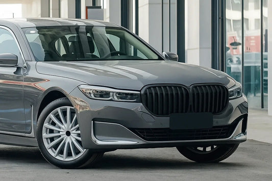 Kidney Grilles 1 Bar (2019-2022, Matte Black) for BMW 7 Series G11/G12 2015-2022 - image 1