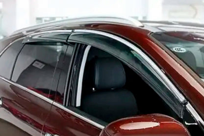 Window deflectors with chrome trim (4 pcs, HIC) for Audi Q7 2015–2026 - image 4