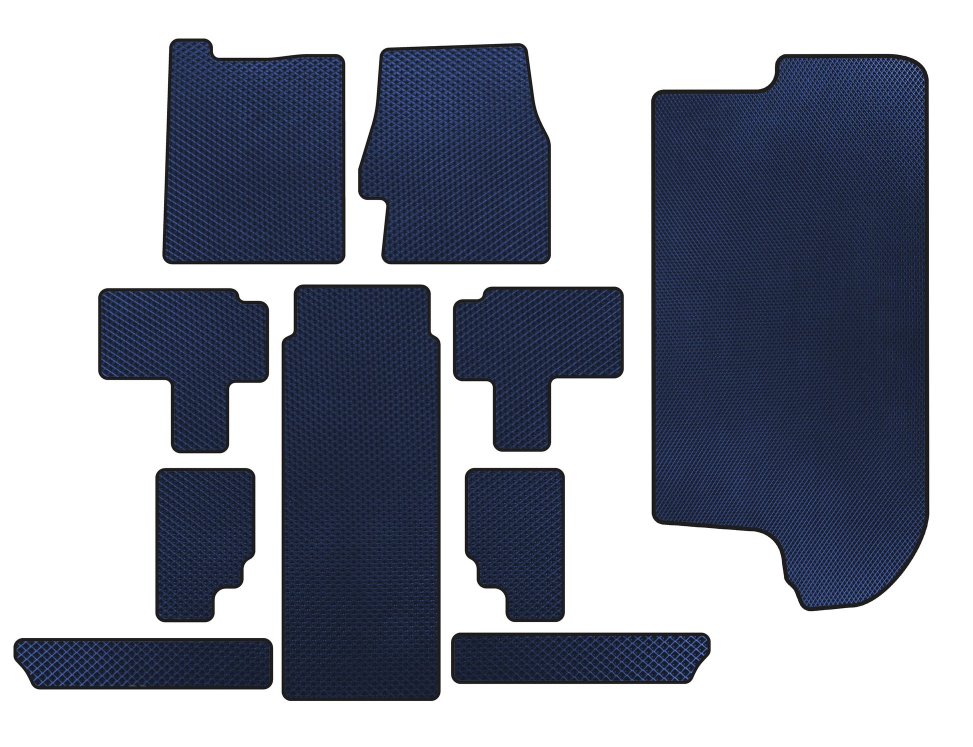 EVA Floor Mats (Full Set, Blue) for Kia Carnival 2002-2013 - image 1