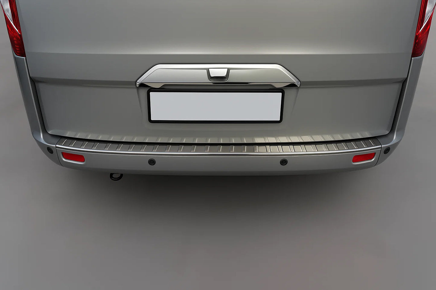 Chrome trim above license plate (for camera, stainless steel) for Ford Custom 2013-2022 - image 1