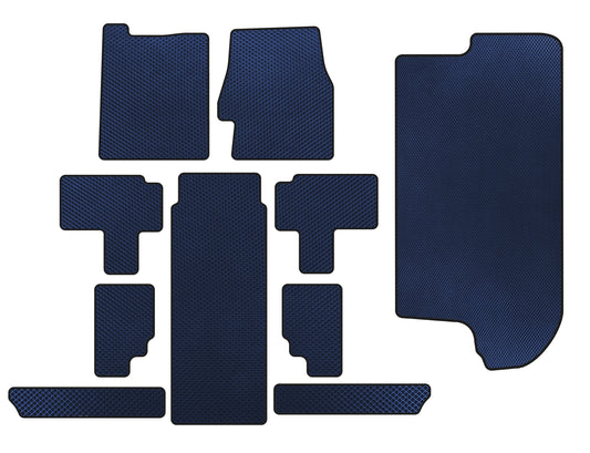 EVA Floor Mats (Full Set, Blue) for Kia Carnival 2002-2013 - image 1