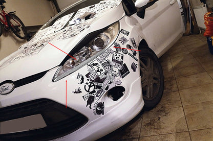 Headlight covers (2 pcs, plastic) for Ford Fiesta 2008-2017 - image 1