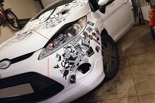 Headlight covers (2 pcs, plastic) for Ford Fiesta 2008-2017 - image 1