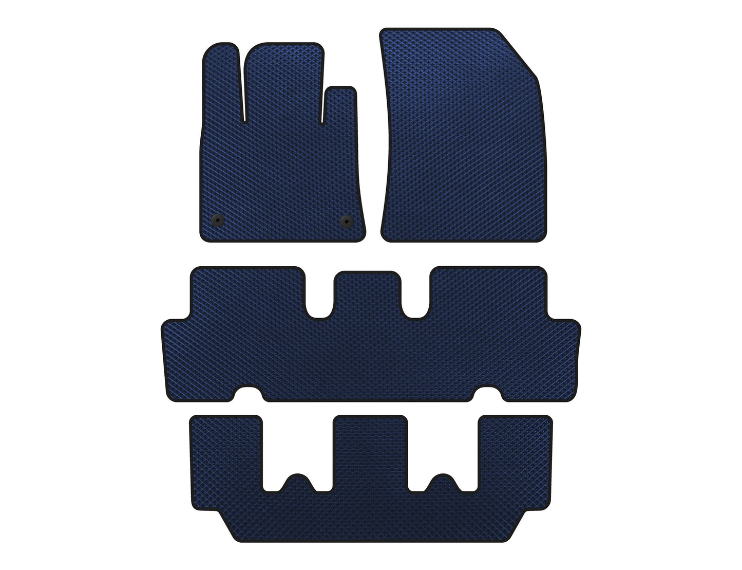 EVA Floor Mats (3 Rows, Blue) for Citroen C-4 Picasso 2013-2022 - image 1