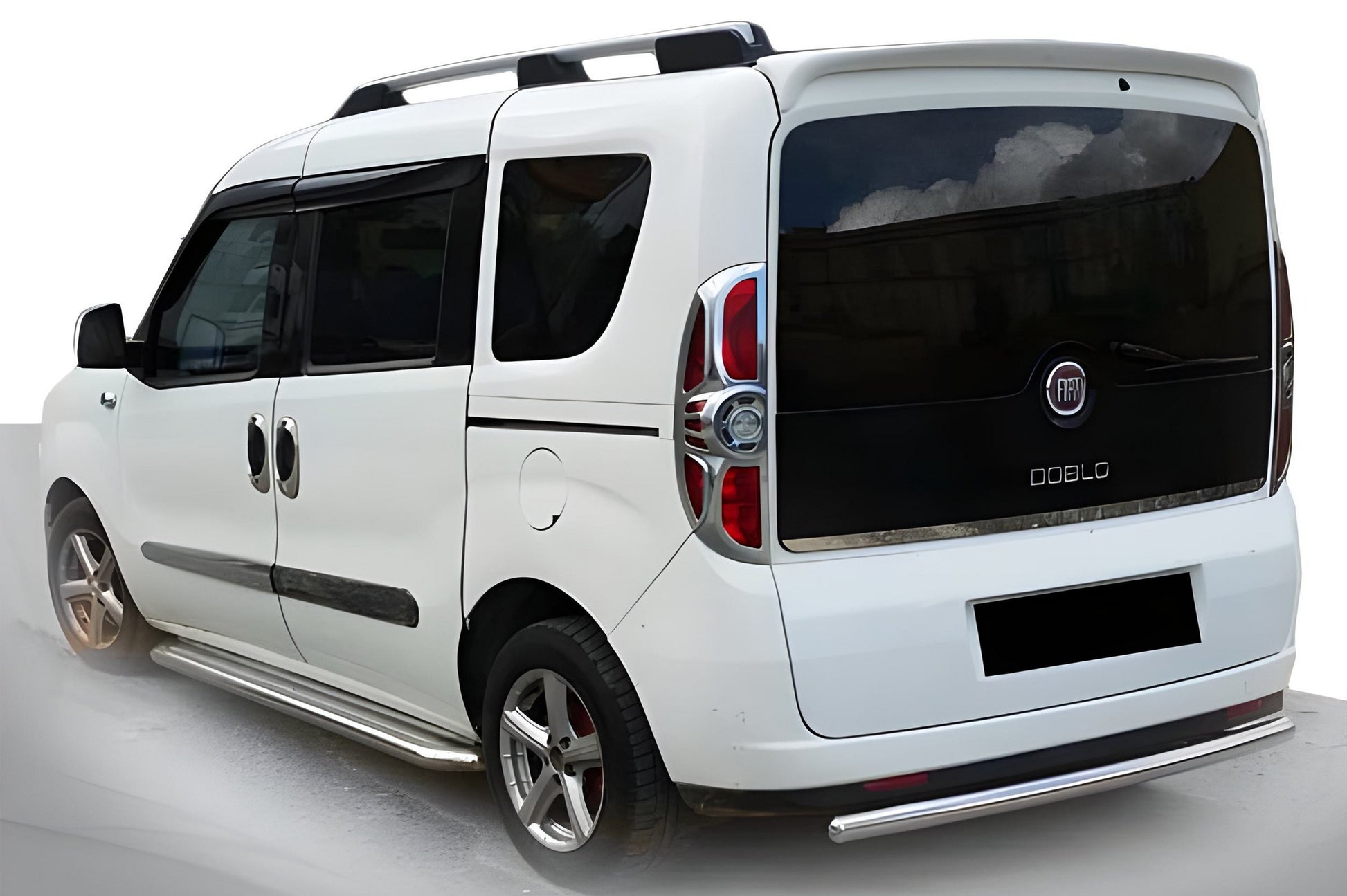 Rear Bar AK002 (Stainless Steel) for Fiat Doblo II 2010-2022 - image 1