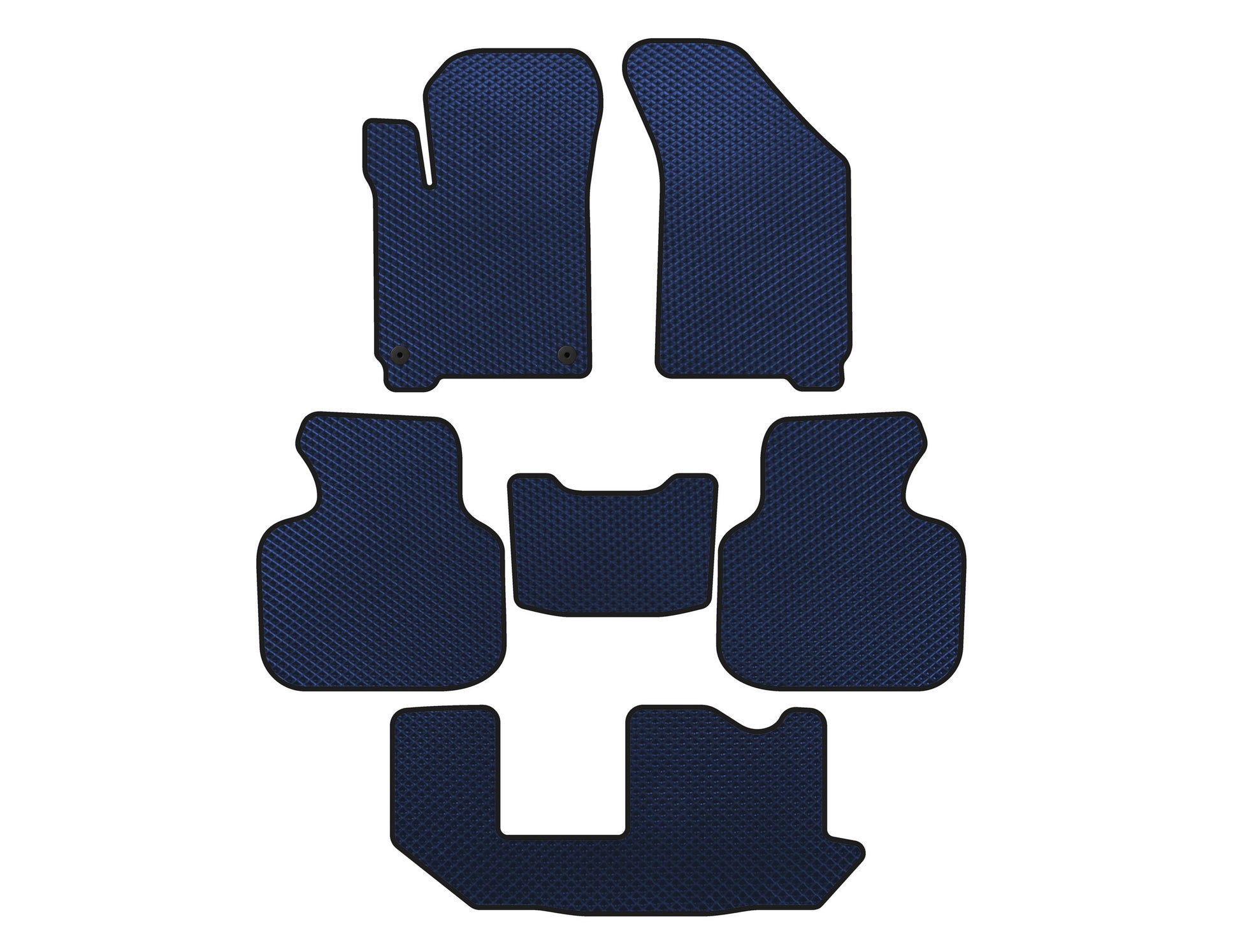 EVA Floor Mats (2011-2020, 3 Rows, 7-Seater, Blue) for Dodge Journey 2008-2020 - image 1