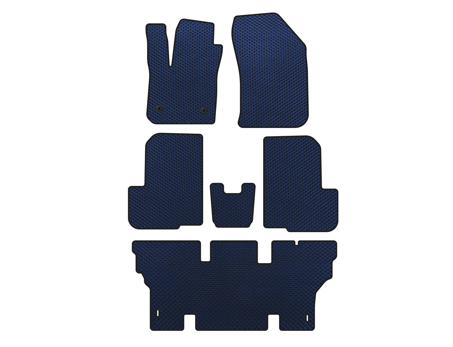 EVA Floor Mats (3 Rows, 7-Seater, Blue) for Dacia Lodgy 2012-2022 - image 1