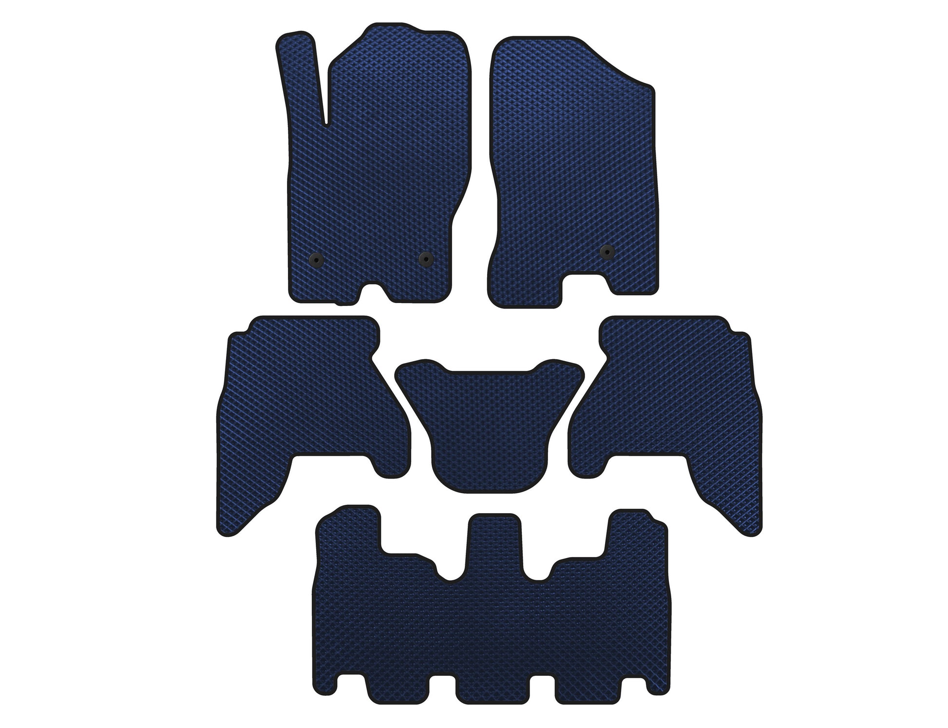 EVA Floor Mats (3 Rows, Blue) for Nissan Pathfinder R51 2005-2014 - image 1