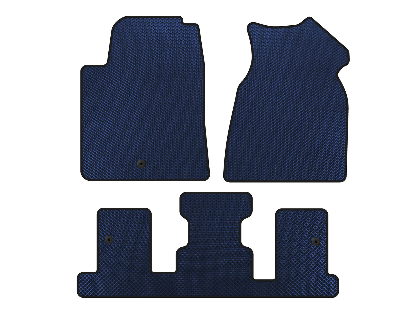 EVA Floor Mats (1+3 Row, 2013-2017, Blue) for GMC Acadia 2006-2017 - image 1