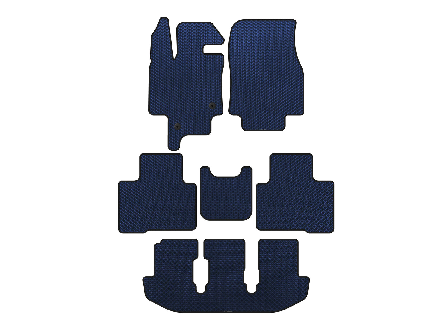 EVA Floor Mats (3 Rows, 7-Seater, Blue) for Toyota Highlander 2019- - image 1