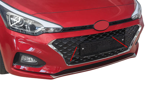 Grille Trim 2018-2020 (3 pcs, stainless steel) for Hyundai I-20 2014-2020 - image 1