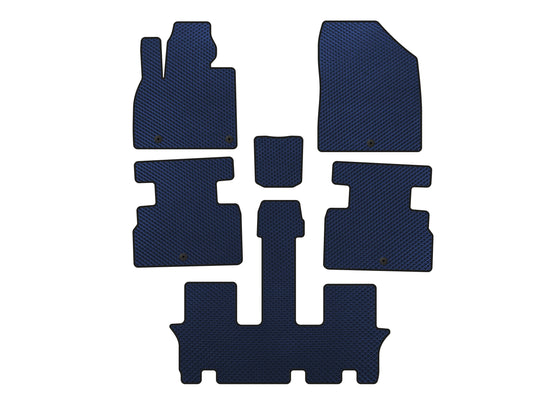 EVA Floor Mats (3 Rows, 7-Seater, Blue) for Kia Stonic 2017- - image 1