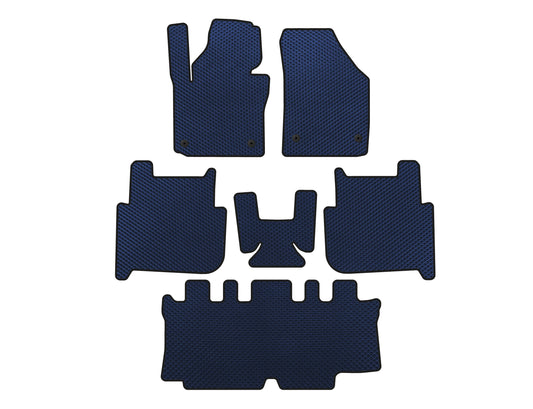 EVA Floor Mats (3 Rows, 2006-2010, 7-Seater, Blue) for Volkswagen Touran 2003-2010 - image 1
