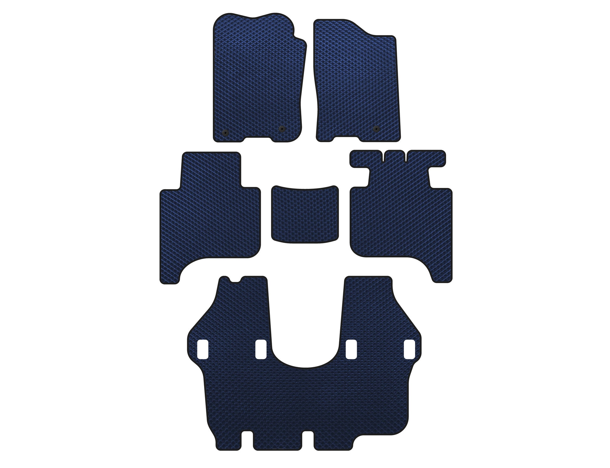 EVA Floor Mats (3 Rows, 2004-2008, Blue) for Infiniti QX56 2004-2010 - image 1