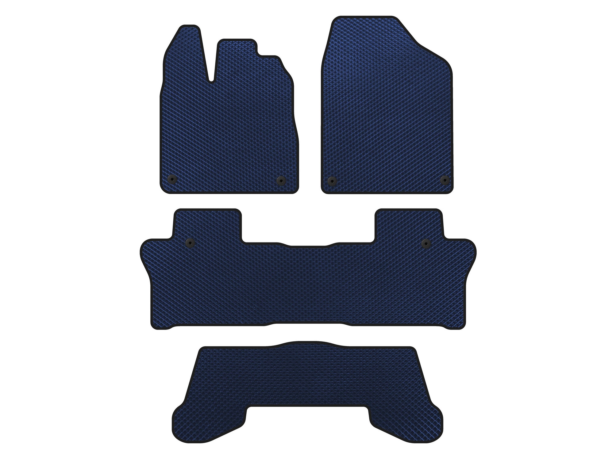 EVA Floor Mats (3 Rows, Blue) for Honda Pilot 2015-2022 - image 1