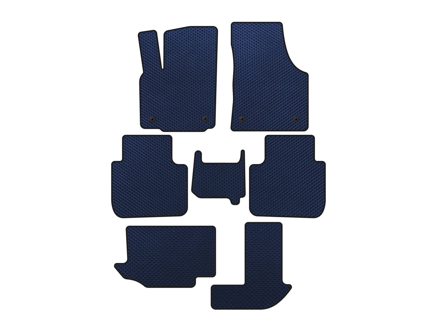 EVA Floor Mats (3 Rows, 7-Seater, Blue) for Volkswagen Atlas (Terramont) 2016- - image 1
