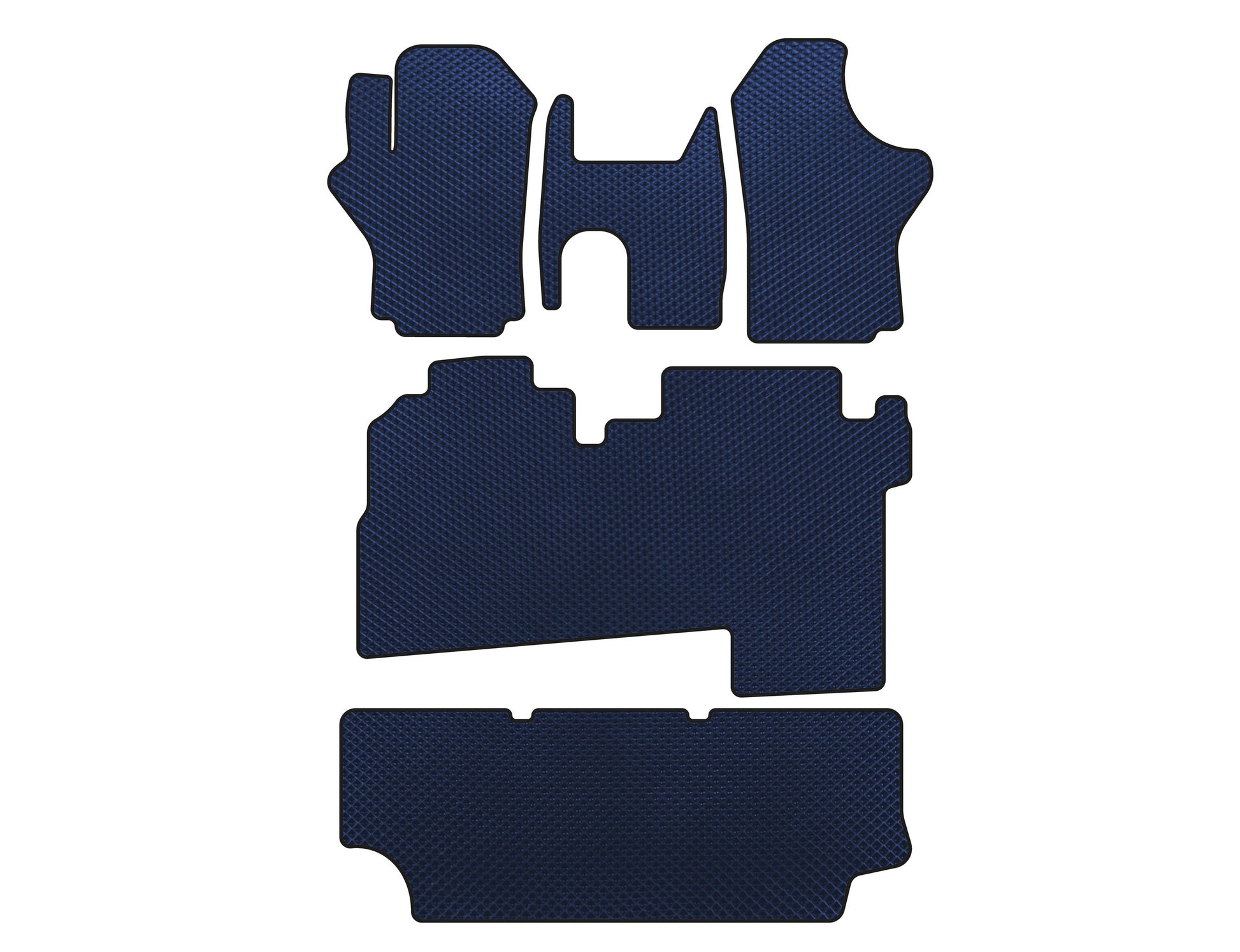 EVA Floor Mats (2004-2007, 3 Rows, 8-Seater, Blue) for Hyundai H200, H1, Starex 1998-2007 - image 1