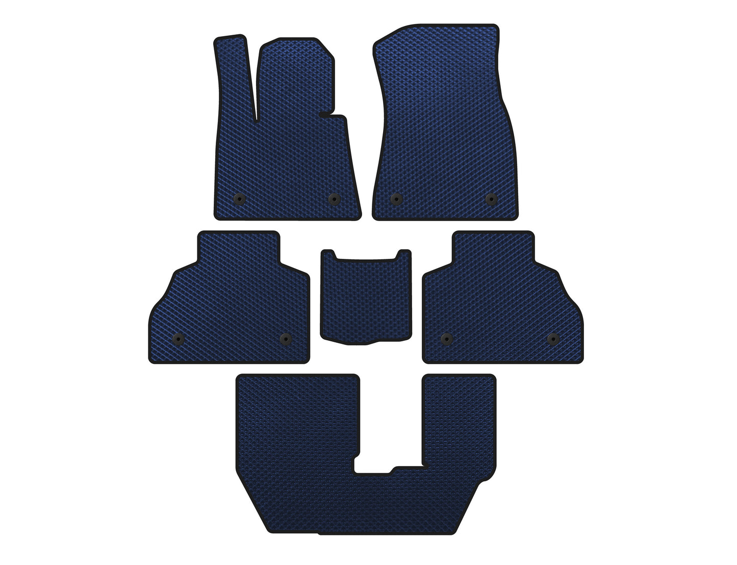 EVA Floor Mats (3 Rows, Blue) for BMW X7 G07 2019- - image 1