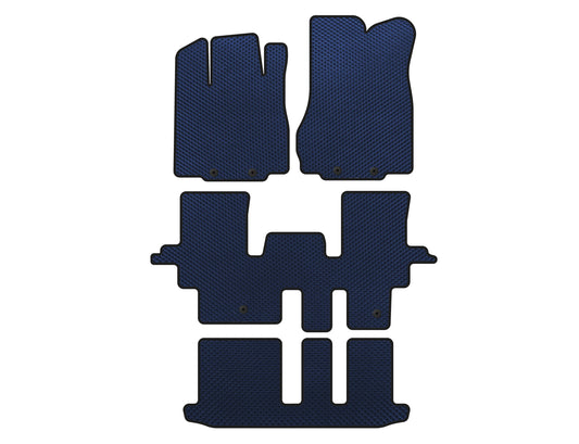 EVA Floor Mats (3 Rows, Blue) for Infiniti QX60 2016-2021 - image 1