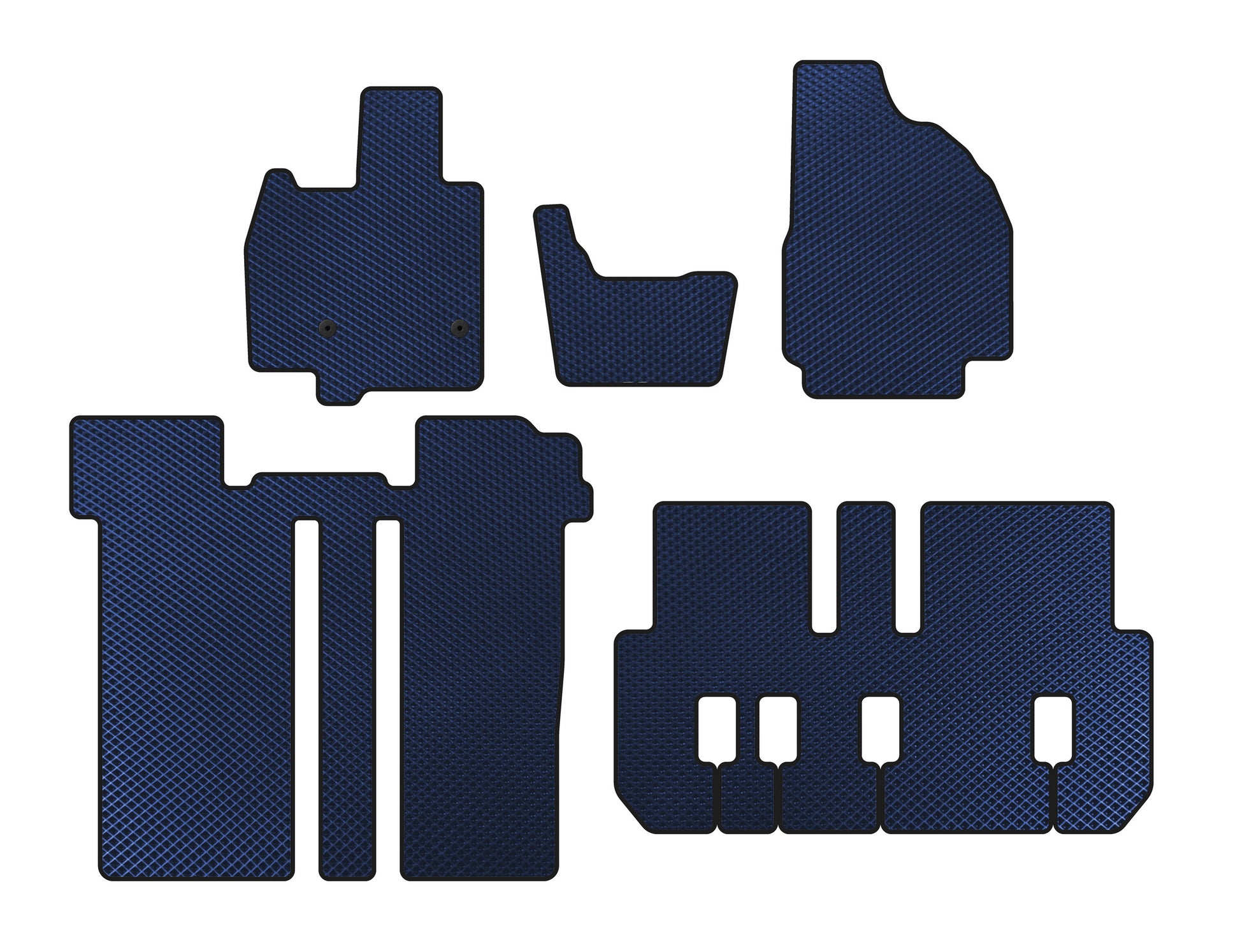 EVA Floor Mats (3 Rows, 6-Seater, Blue) for Toyota Previa 2006-2019 - image 1