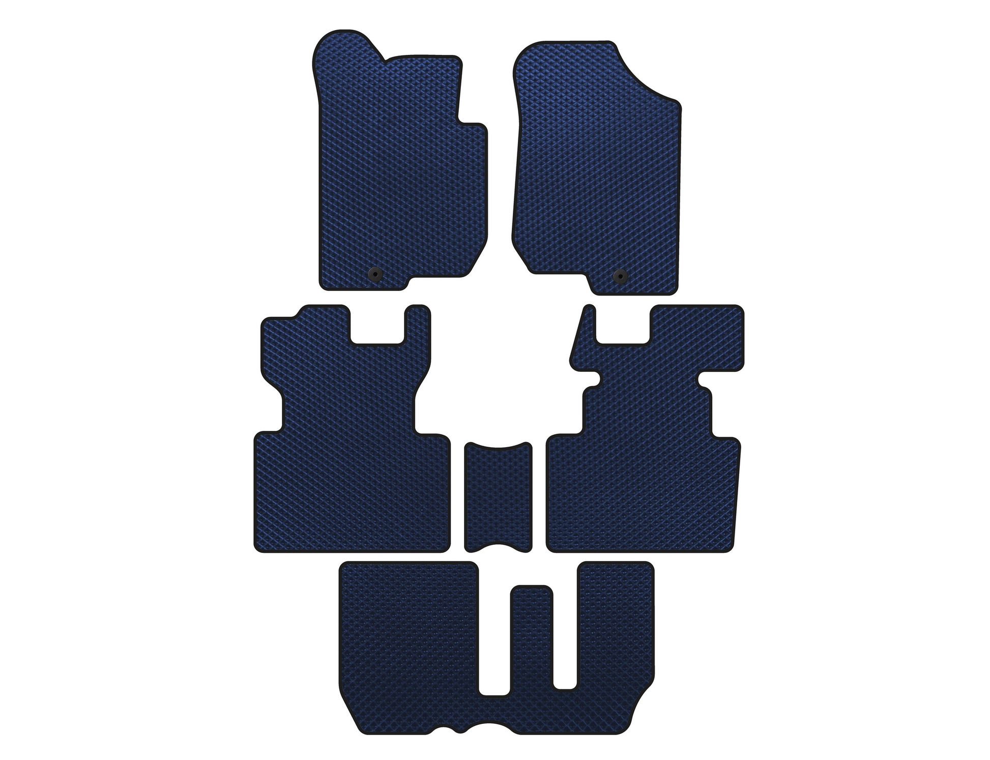 EVA Floor Mats (2006-2012, 3 Rows, 7-Seater, Blue) for Kia Carens 1999-2012 - image 1