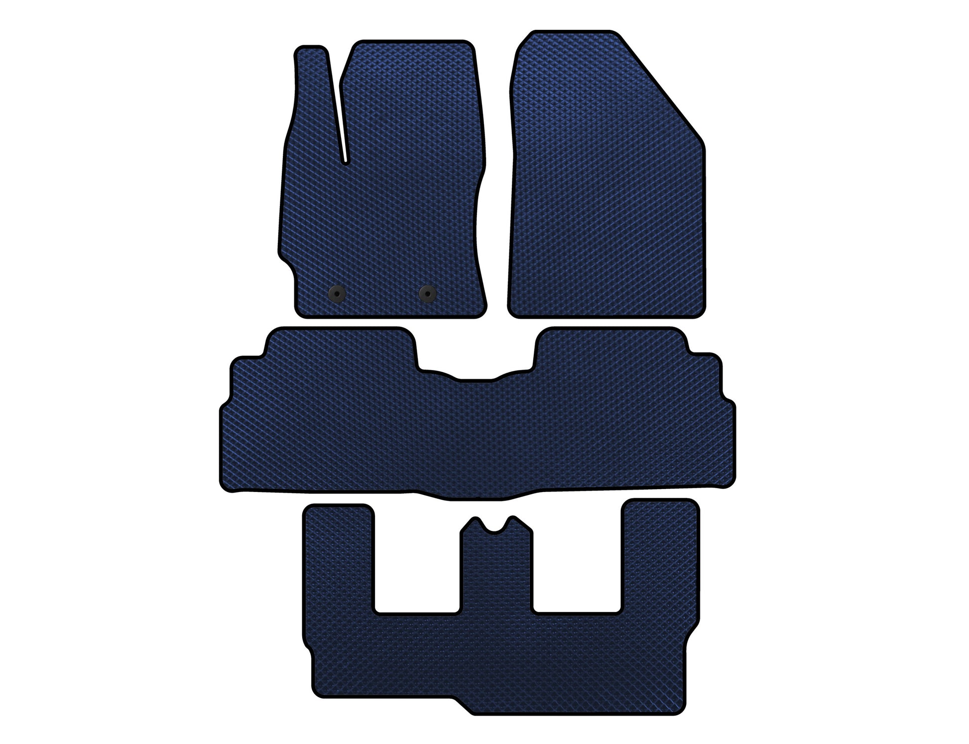 EVA Floor Mats (3 Rows, 7-Seater, Blue) for Toyota Verso 2009–2018 - image 1