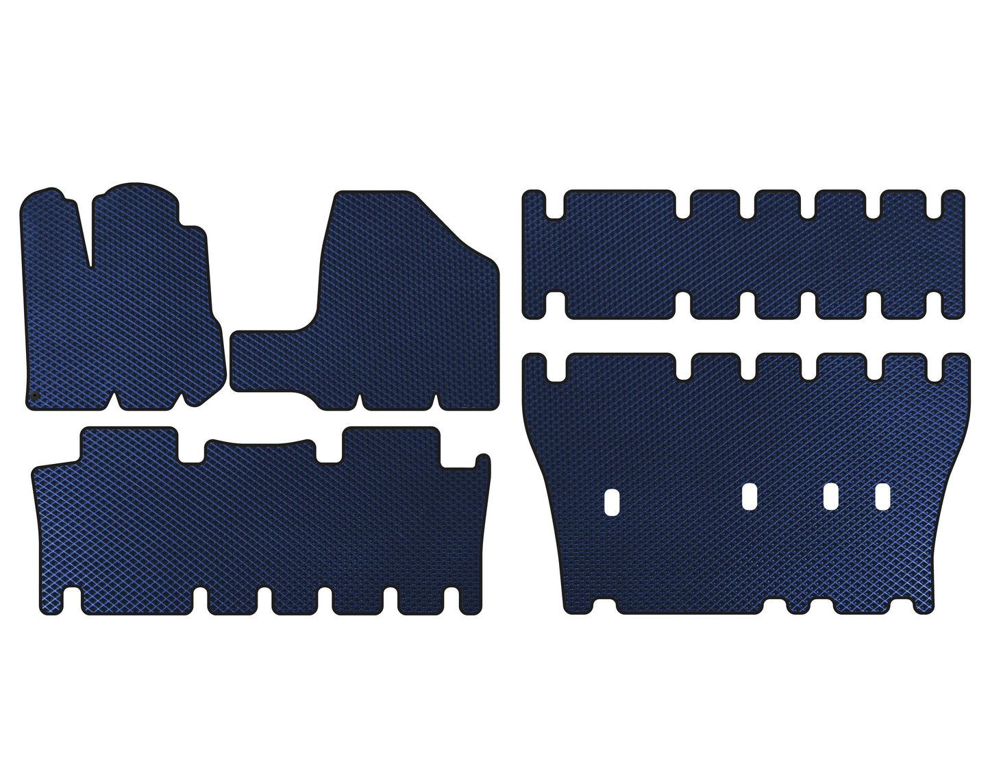 EVA Floor Mats (3 Rows, Blue) for Toyota Sienna 2003-2009 - image 1