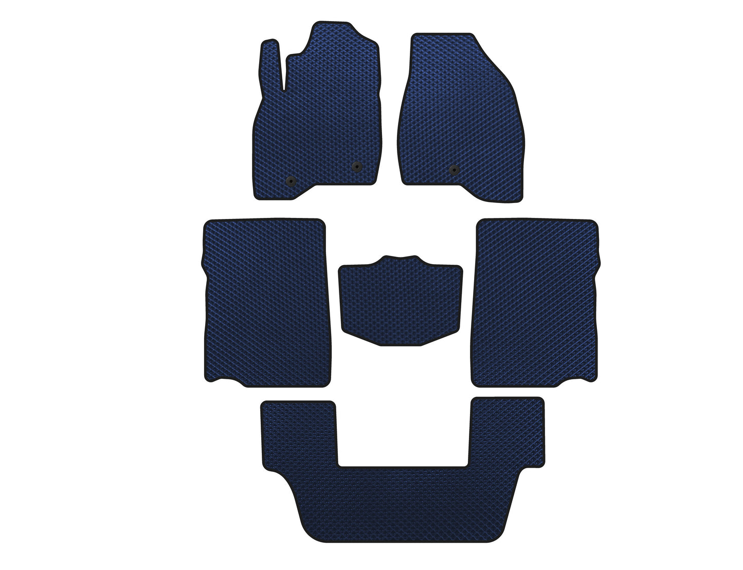 EVA floor mats (2017-2019, 3rd row, 7-seater, Blue) for Ford Explorer 2011-2019 - image 1