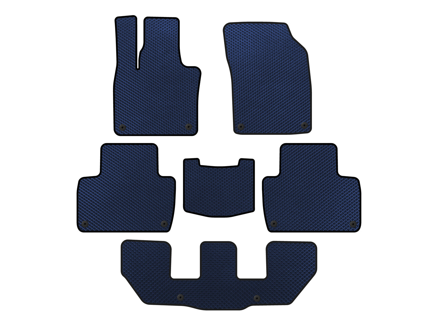 EVA Floor Mats (3 Rows, Blue) for Volvo XC90 2015- - image 1