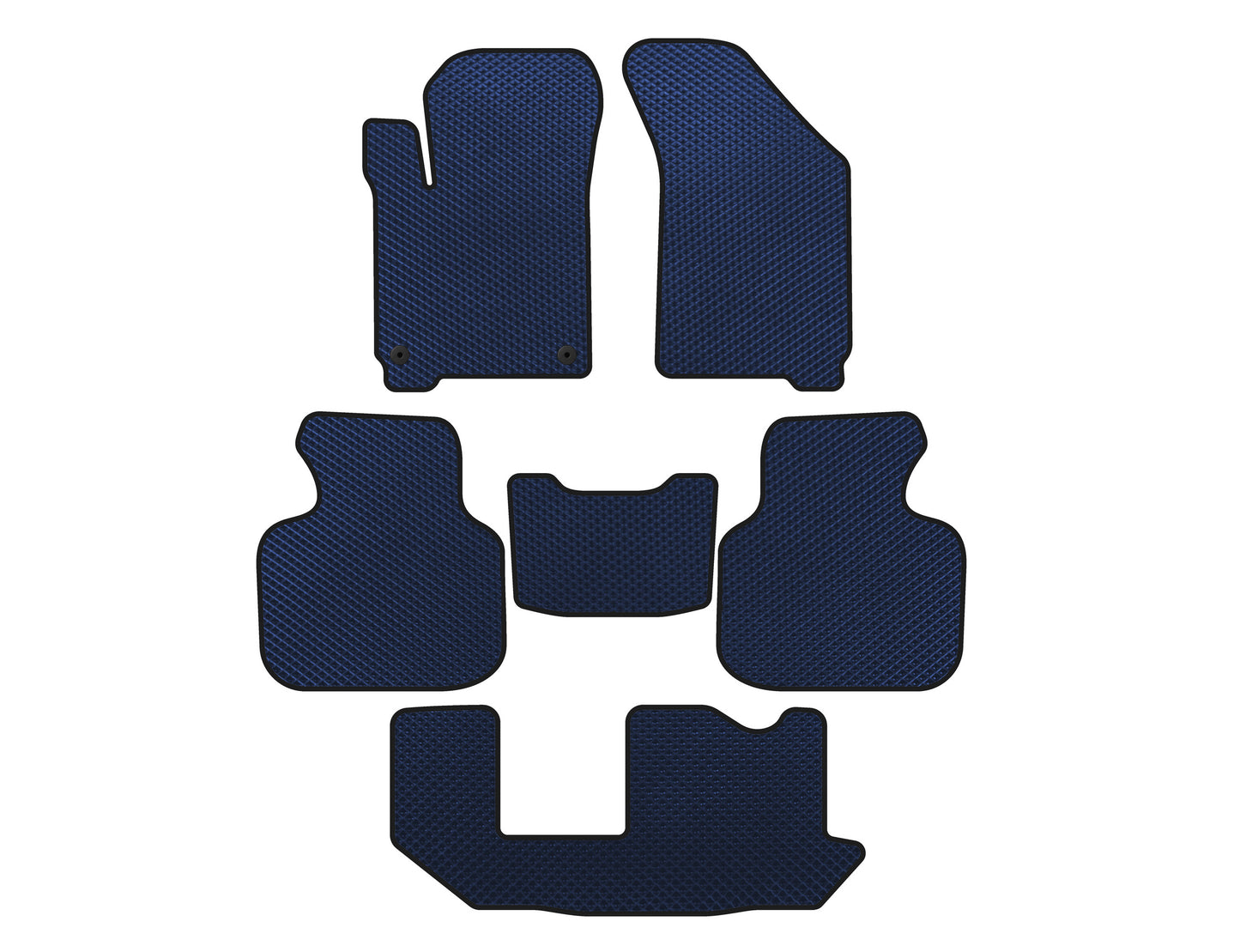 EVA Floor Mats (2011-2020, 3 Rows, 7-Seater, Blue) for Dodge Journey 2008-2020 - image 1