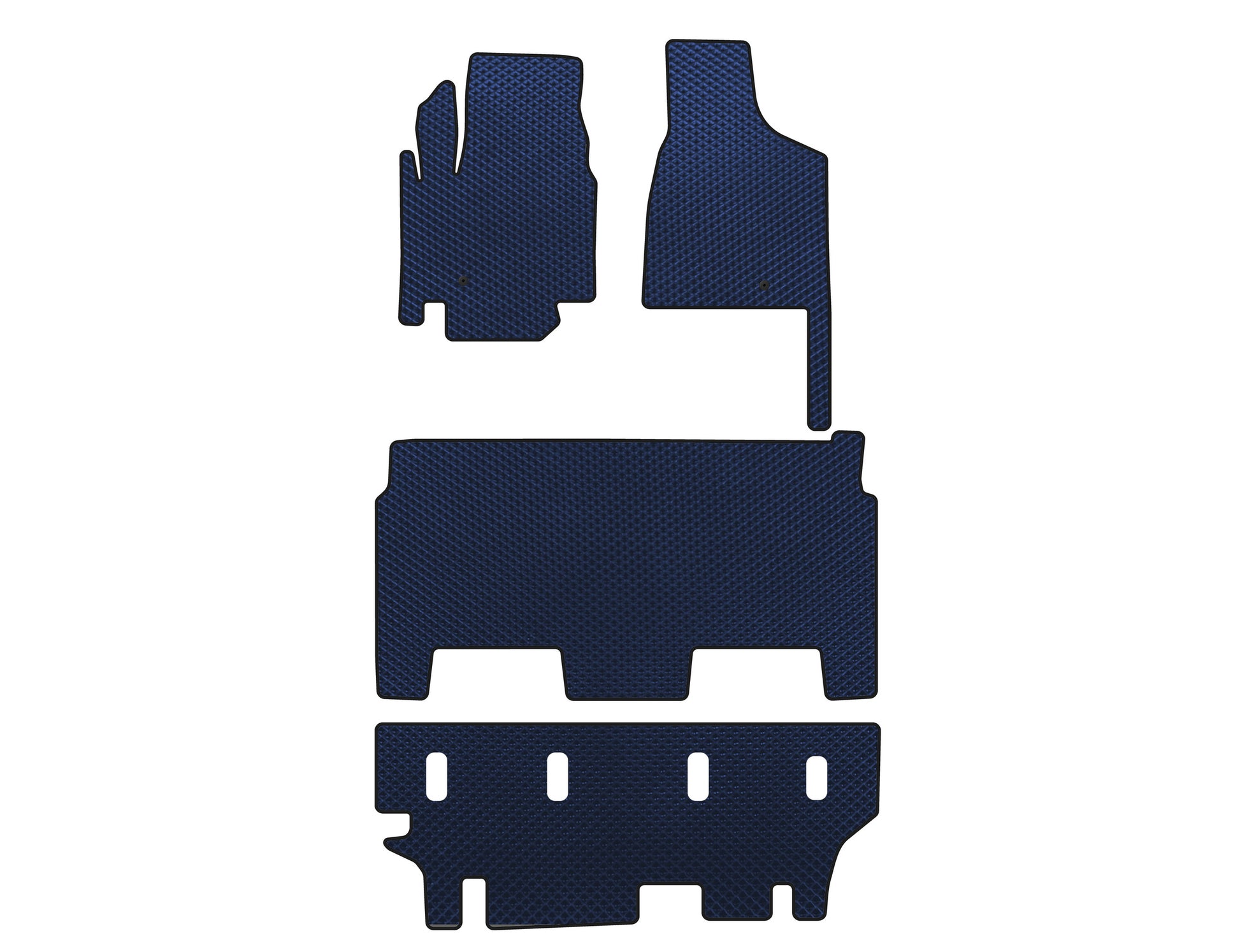 EVA Floor Mats (2008-2020, 3 Rows, 8-Seater/Trim SXT, Blue) for Dodge Grand Caravan V 2008-2020 - image 1