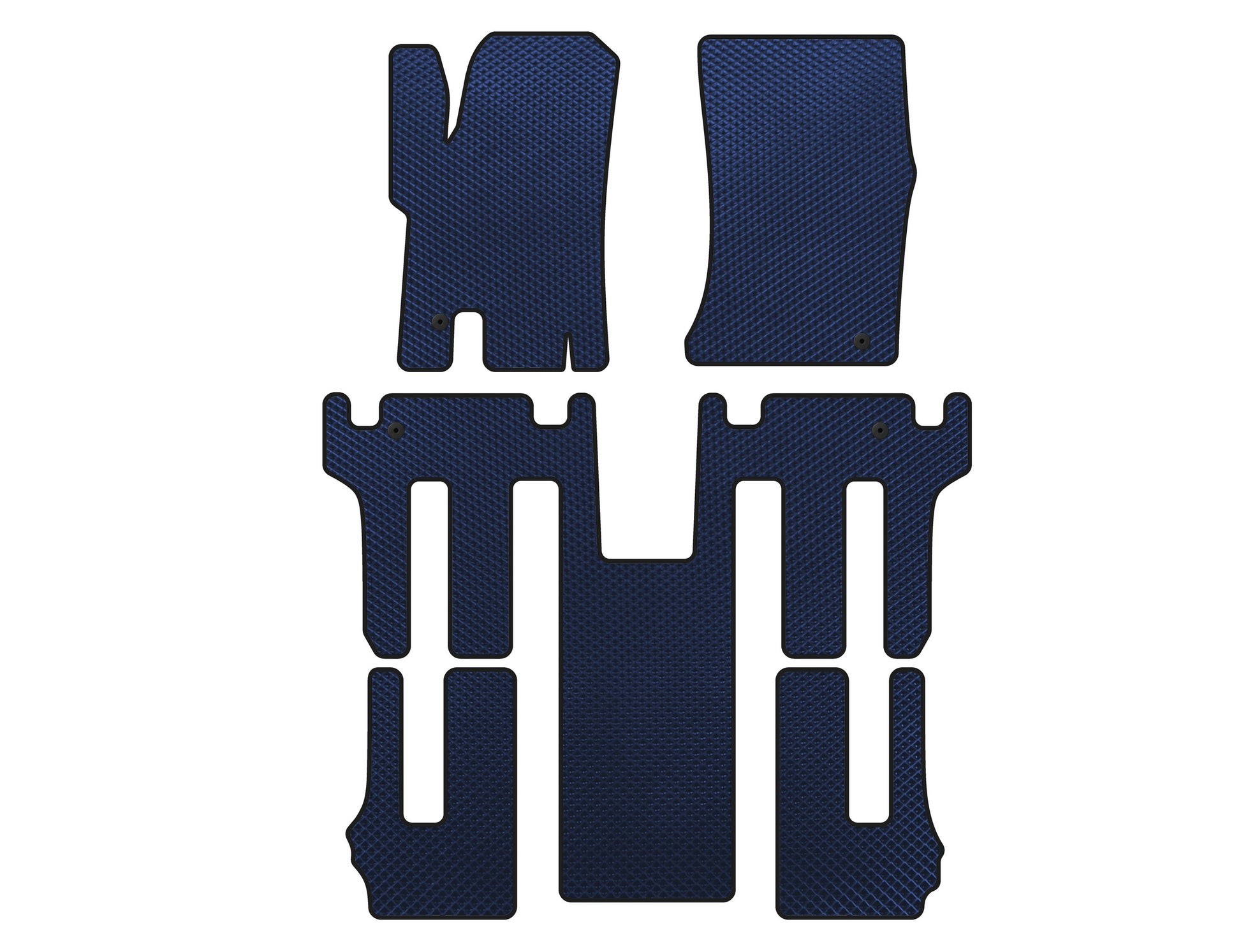 EVA Floor Mats (3 Rows, Blue) for Ssang Yong Rodius - image 1