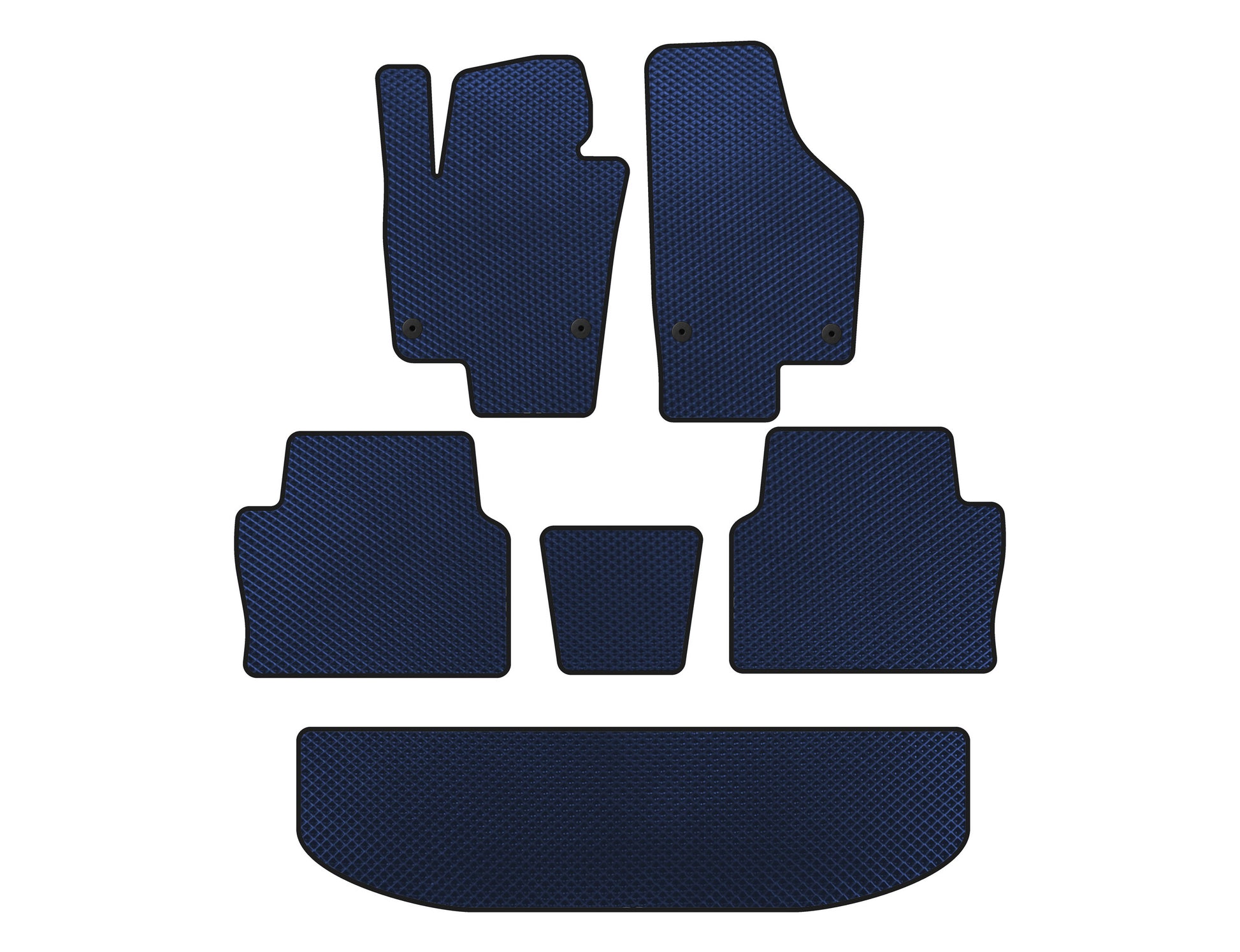 EVA Floor Mats (3 Rows, Blue) for Seat Alhambra 2010- - image 1
