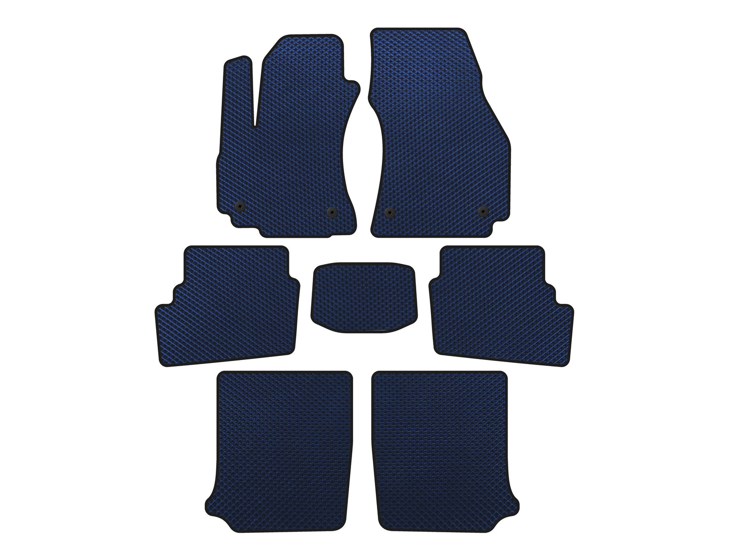 EVA Floor Mats (3 Rows, 2003-2005, 7-Seater, Blue) for Opel Zafira A 1998-2005 - image 1
